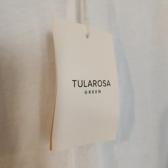 TULAROSA Women's White Green‎ The Willa Tank Dress Medium Spring & Summer - Picture 11 of 13